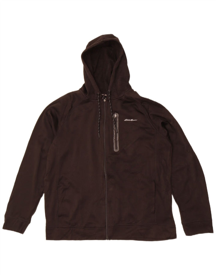 Ανδρικό πουλόβερ με κουκούλα με φερμουάρ Eddie Bauer XL Μαύρο πολυεστέρα