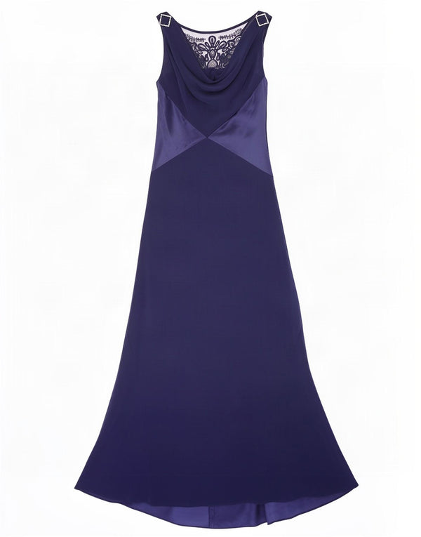 Γυναικείο μάξι αμάνικο φόρεμα Pearce Fionda UK 8 Small Navy Blue Acetate