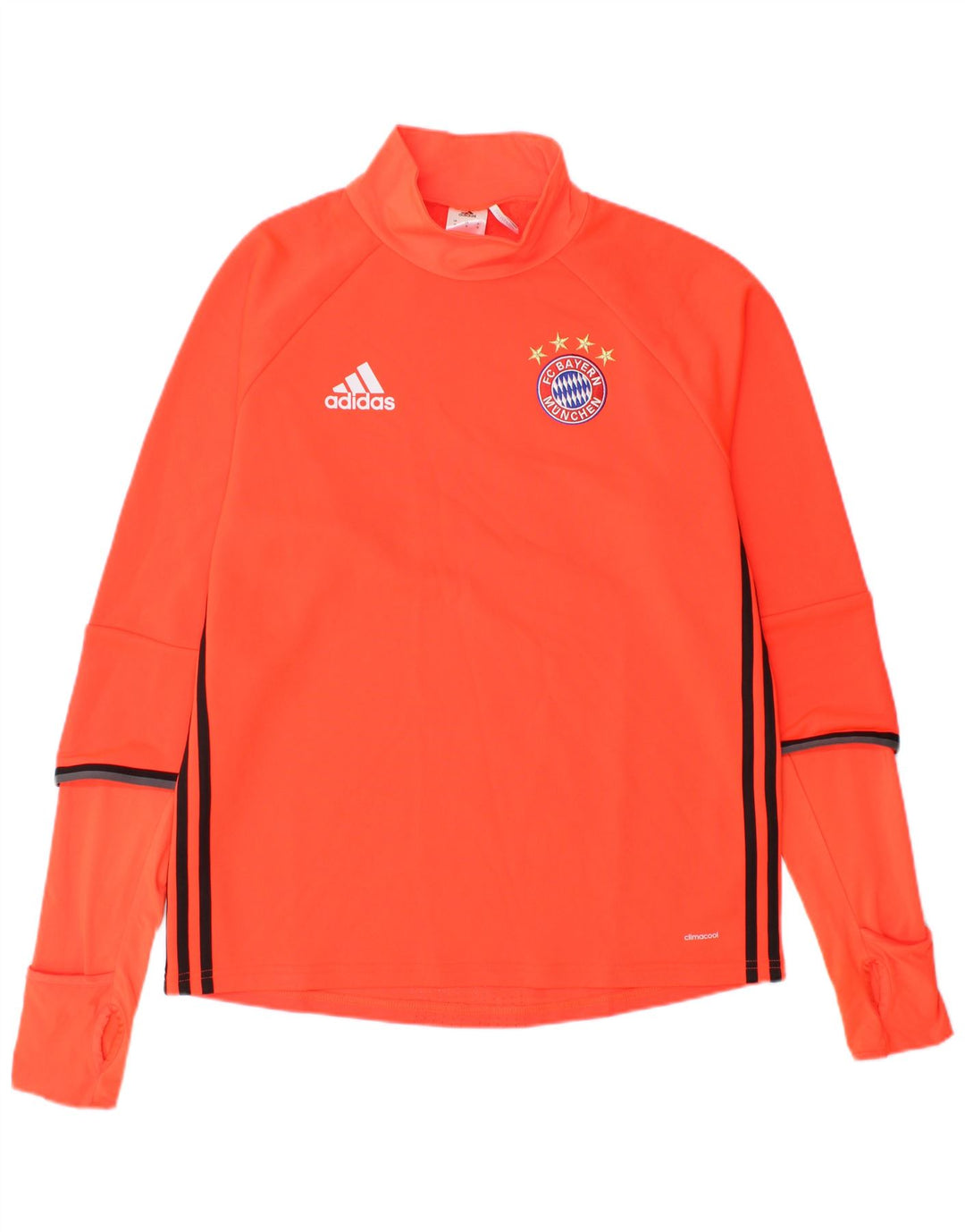 ADIDAS Mens FC Bayern Munchen Top μακρυμάνικο μεσαίο πορτοκαλί πολυεστέρας