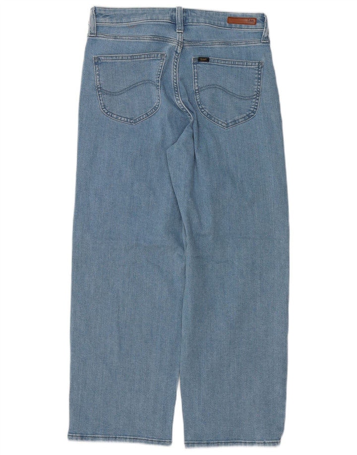 Lee Womens Crop Wide Leg Jeans W29 L25 Μπλε βαμβακερό