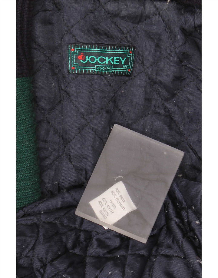 Jockey Mens Knit Bomber Jacket EU 48 Small Navy Blue Πολυακρυλικό