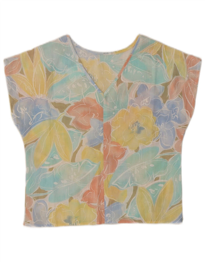Impromptu γυναικεία μπλούζα Crop Top 10 Μικροί πολύχρωμοι φλοράλ πολυεστέρας
