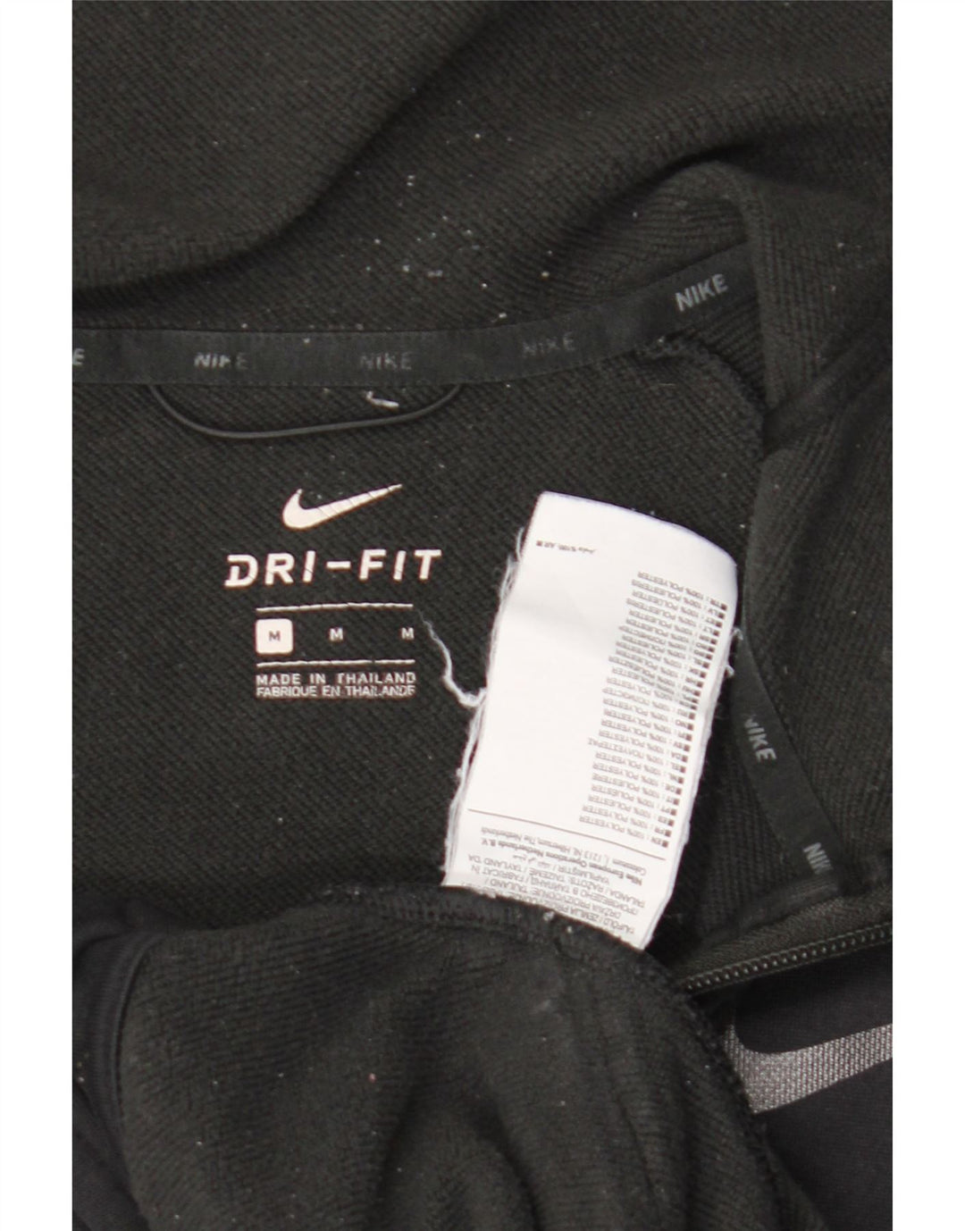 Ανδρικό πουλόβερ Nike με φερμουάρ Dri Fit, μεσαίο μαύρο πολυεστέρα
