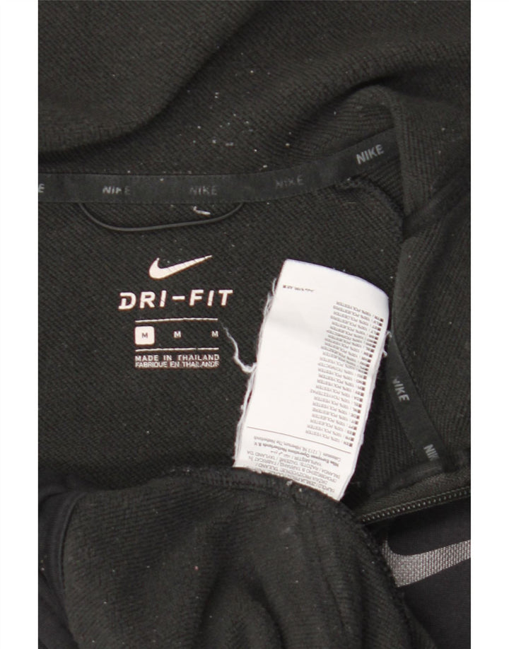 Ανδρικό πουλόβερ Nike με φερμουάρ Dri Fit, μεσαίο μαύρο πολυεστέρα