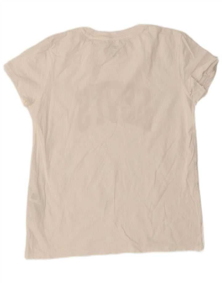Γυναικείο γραφικό μπλουζάκι Levi's Top UK 14 μεσαίο λευκό βαμβακερό