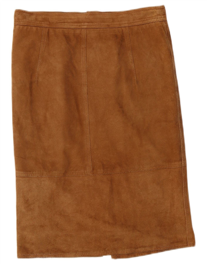 Vintage Γυναικεία Suede ίσια φούστα W30 Medium Beige