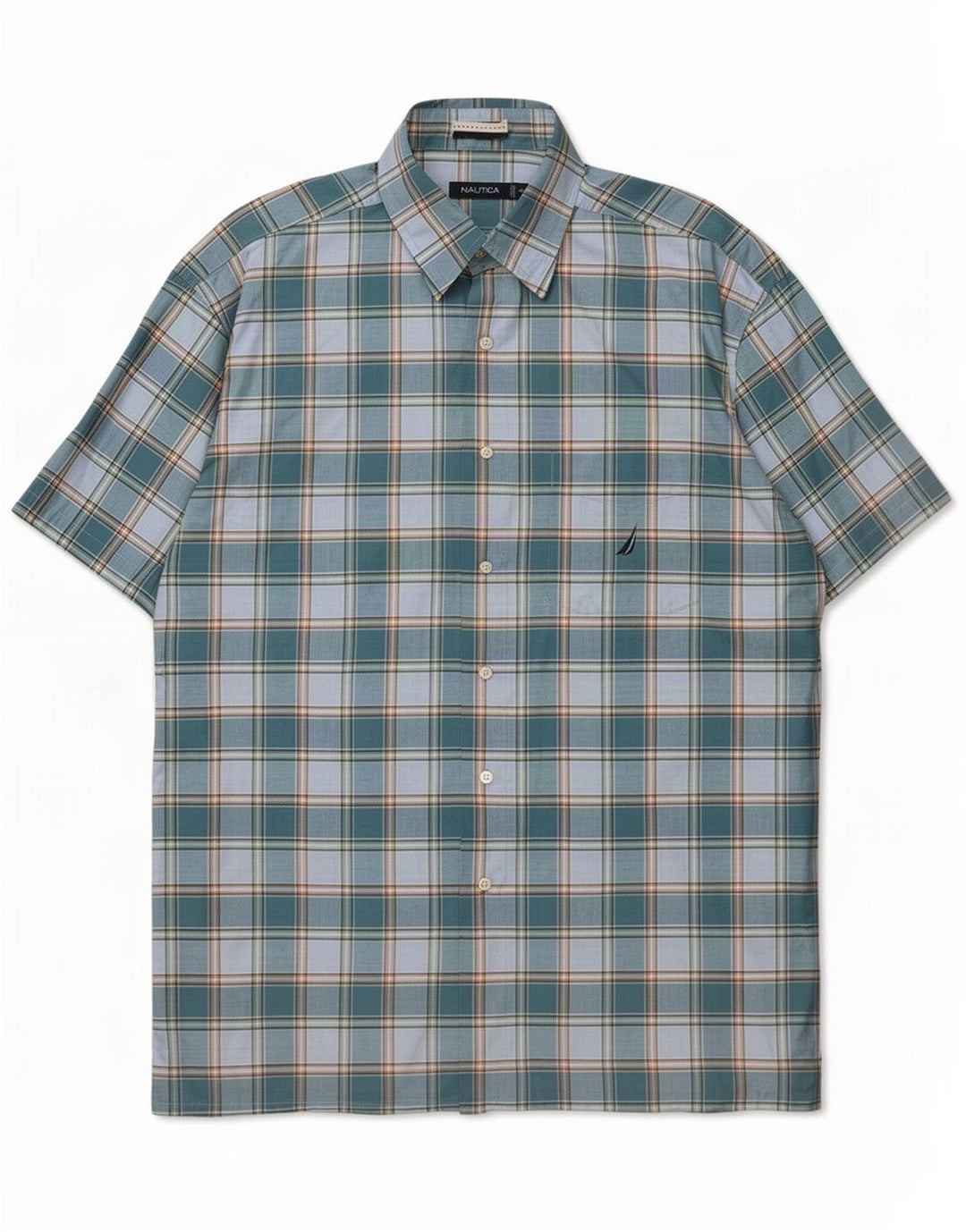 Ανδρικό κοντομάνικο πουκάμισο Nautica XL Blue Check Cotton