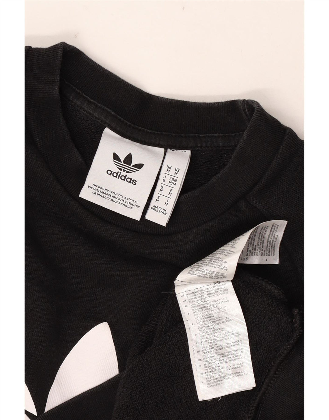 Ανδρικό γραφικό φούτερ Adidas, μεσαίο μαύρο βαμβακερό