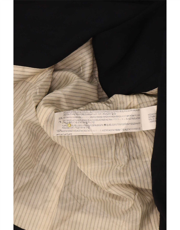 Zara Γυναικείο Μπουφάν 1 Κουμπί Blazer UK 18 XL Navy Blue Viscose