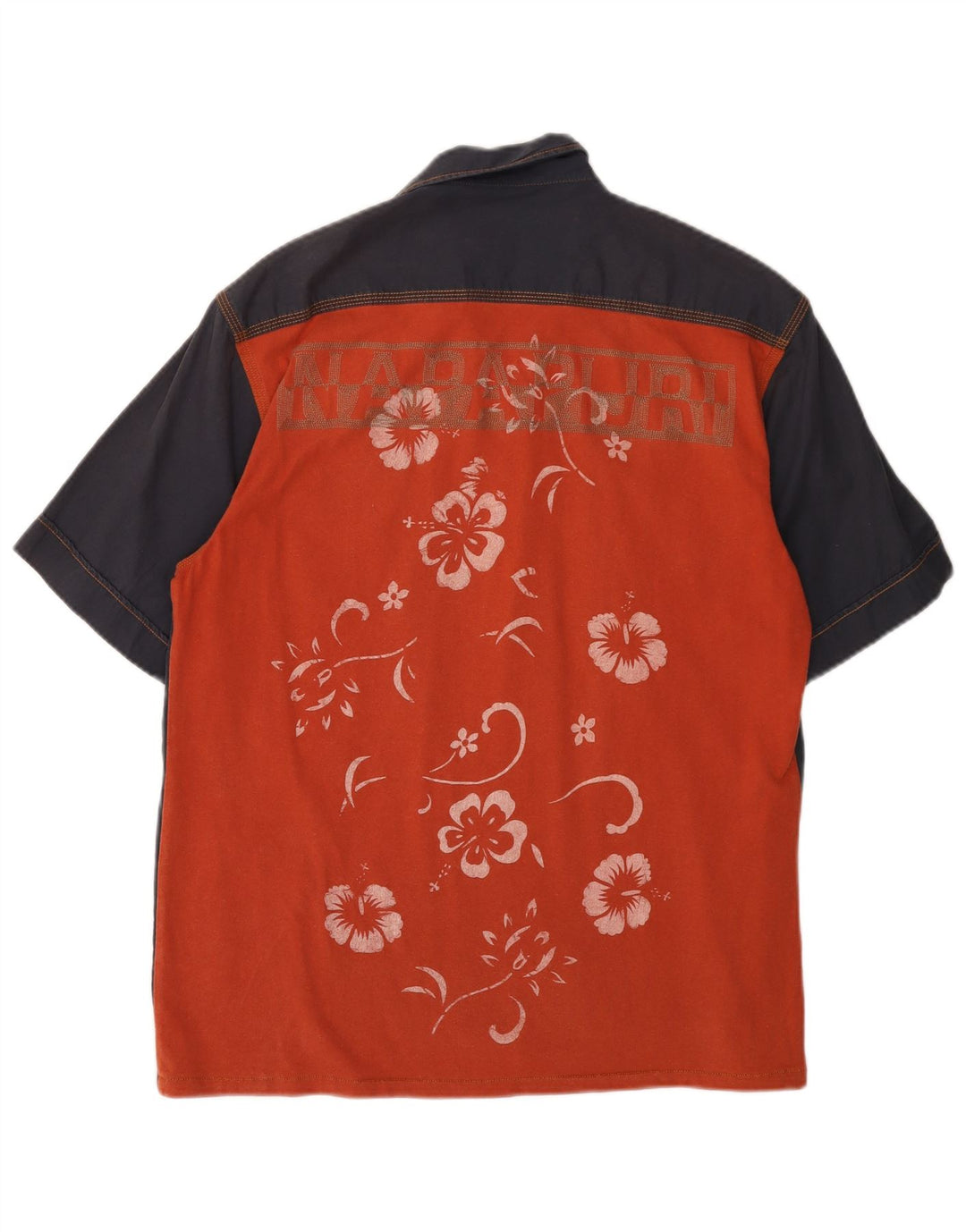 NAPAPIJRI Ανδρικό κοντομάνικο γραφικό πουκάμισο μεσαίο μπλε ναυτικό Floral