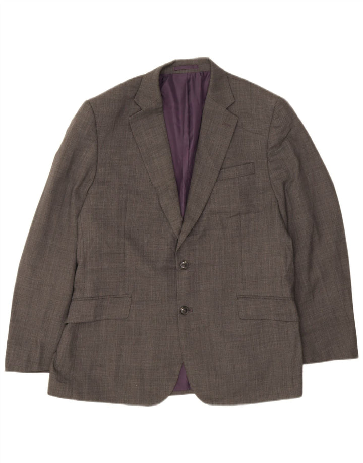 Marks & Spencer Ανδρικό Σακάκι Μπλέιζερ με 2 Κουμπιά Performance UK 42 Large Grey
