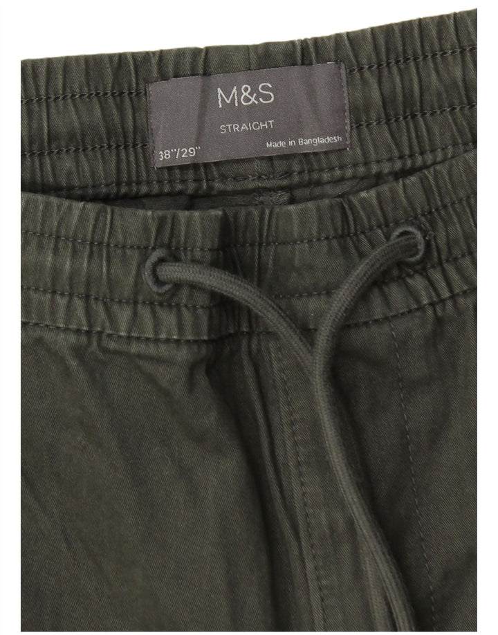 Marks & Spencer Ανδρικό ίσιο παντελόνι Chino W38 L29 Πράσινο