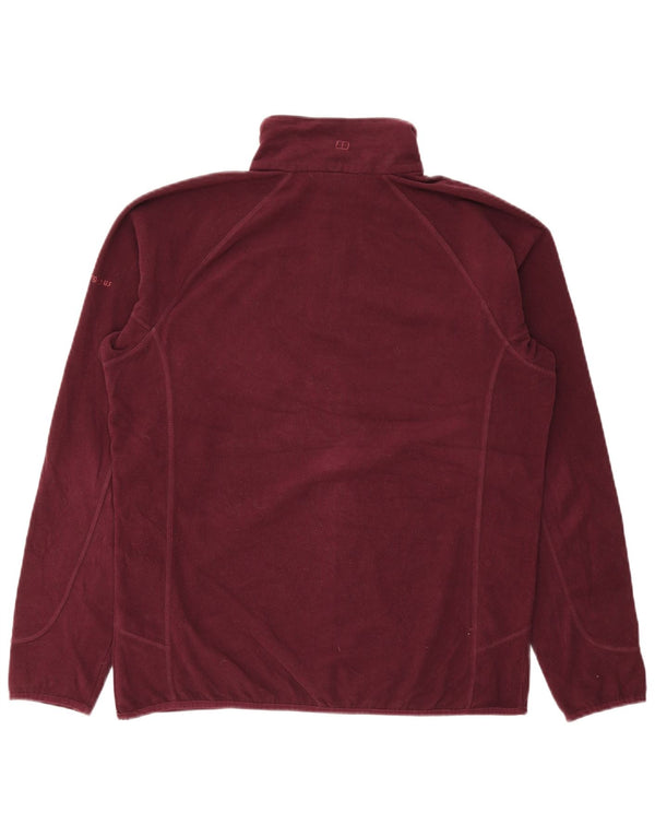 Γυναικείο φερμουάρ Berghaus Fleece Jumper UK 18 XL μπορντό πολυεστέρας