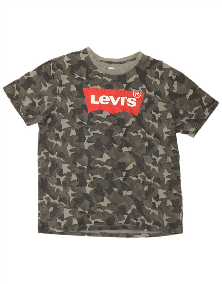 Ανδρικό γραφικό μπλουζάκι Levi's Top μεγάλο πολύχρωμο βαμβακερό καμουφλάζ