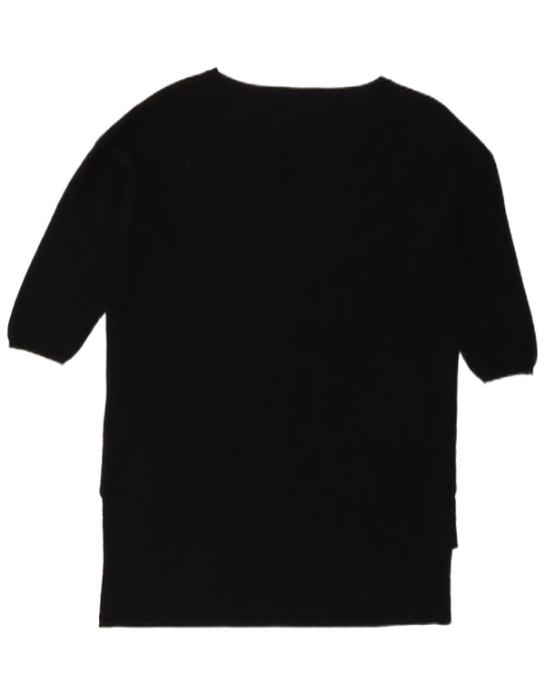 Trussardi γυναικείο 3/4 μανίκι πουλόβερ με λαιμόκοψη UK 12 μεσαίο μαύρο