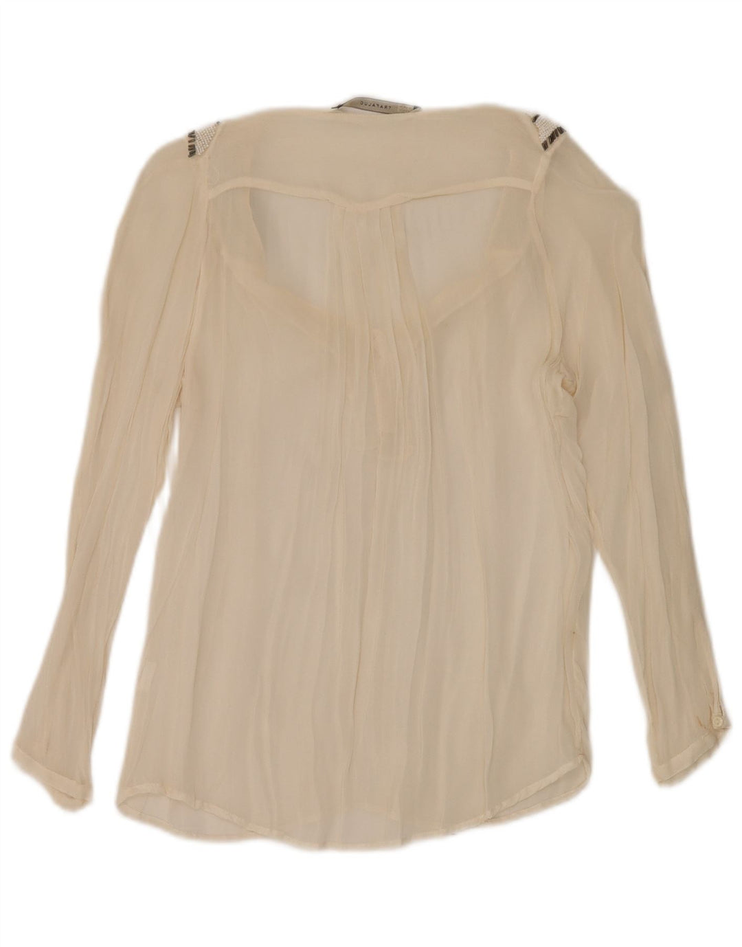 Γυναικεία Zara Oversized See Through Μακρυμάνικη Μπλούζα Top 10 Small Beige
