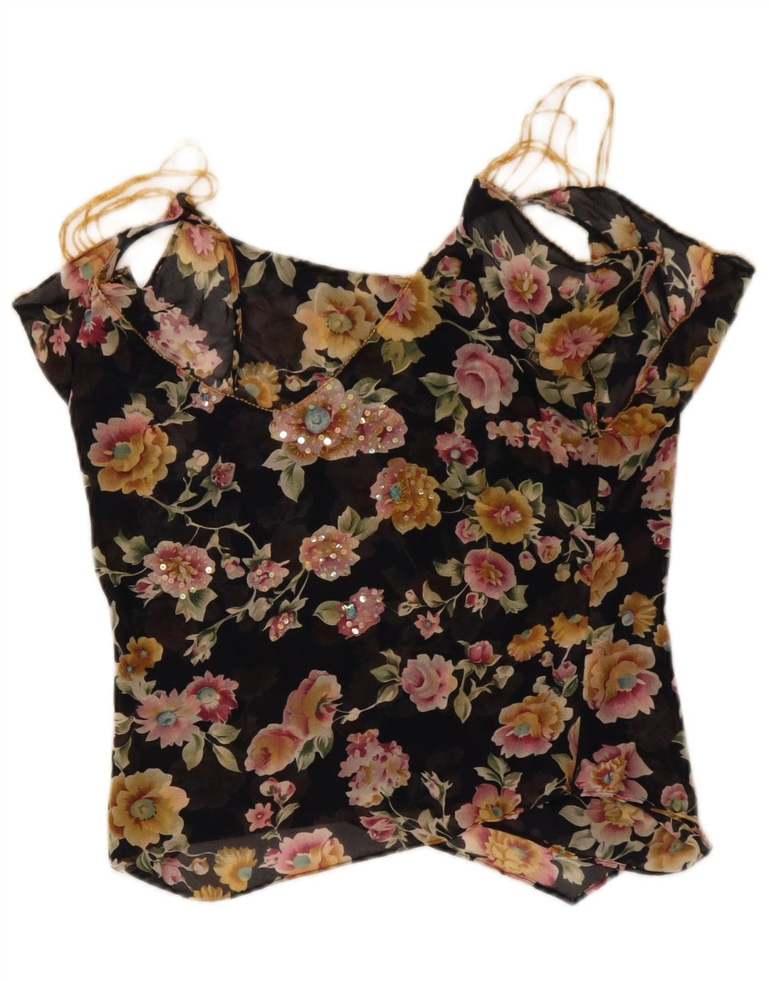 Luisa Spagnoli Γυναικεία Μπλούζα Off Shoulder Top IT 44 Medium Black Floral