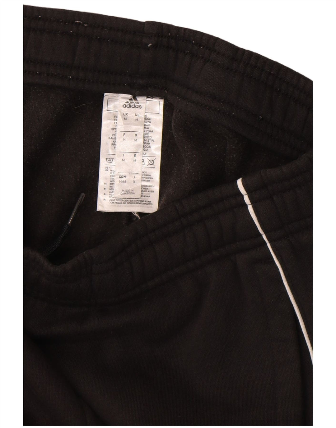 Ανδρική φόρμα Adidas Παντελόνι Joggers Μεσαίο μαύρο βαμβακερό