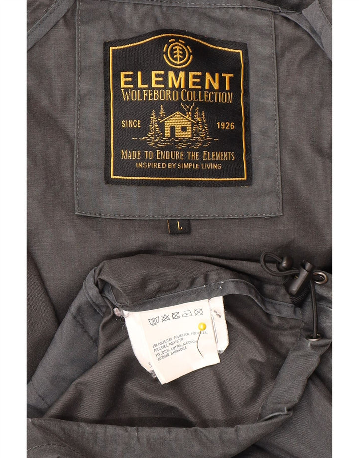 Element Ανδρικό Bomber Jacket με κουκούλα UK 40 Large Grey Polyester