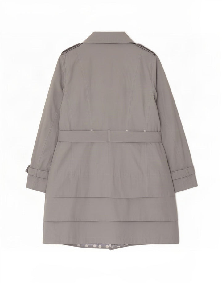Marks & Spencer Women Per Una Trench Coat UK 12 μεσαίο γκρι βαμβακερό