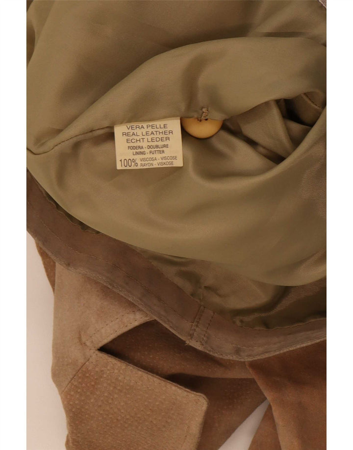 Donna Pelle Γυναικείο Suede Jacket IT 44 Medium Beige Leather