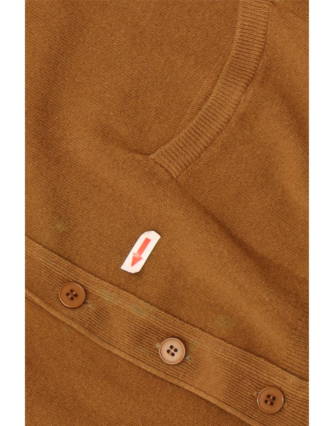 Ανδρικό πουλόβερ ζακέτα BENETTON IT 48 Μαλλί αρνιού μεσαίου καφέ