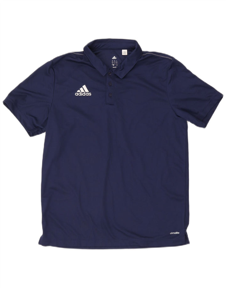 Ανδρικό πουκάμισο Adidas Climalite Polo μεγάλο Navy Blue Polyester