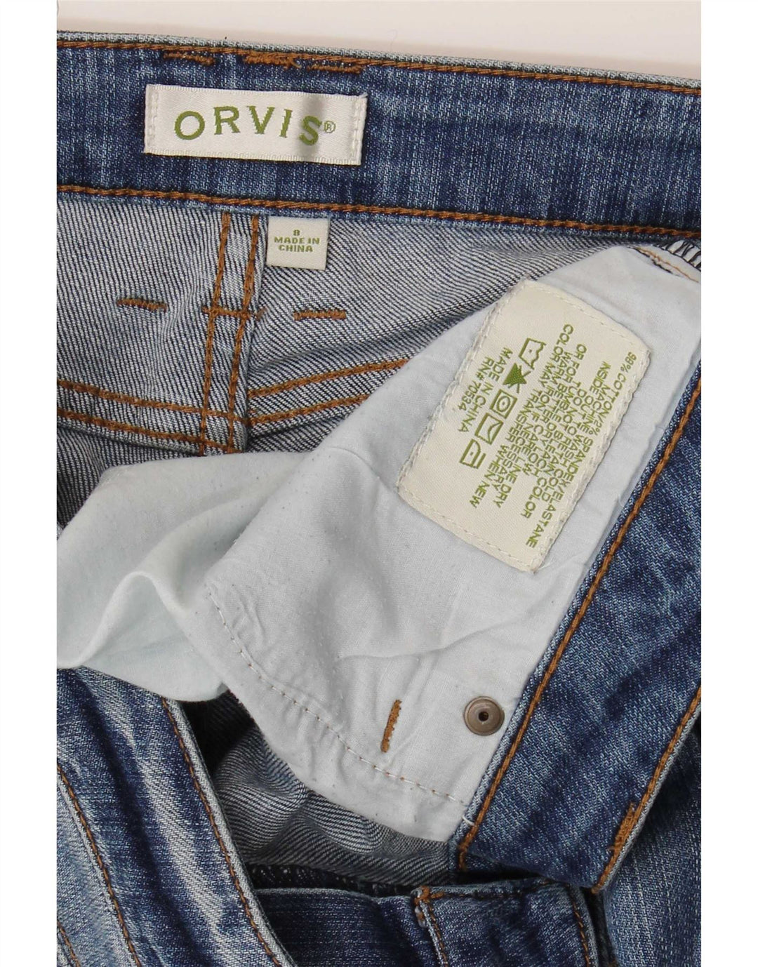 Orvis Γυναικείο Slim Jeans US 8 Medium W34 L30 Blue Cotton