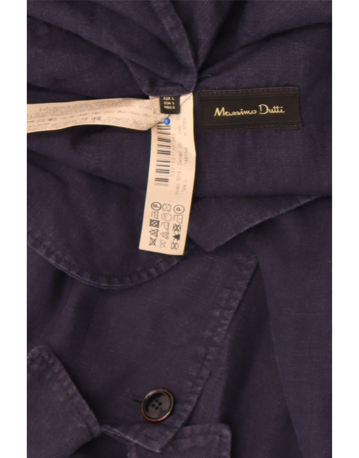 Massimo Dutti Ανδρικό Utility Jacket UK 40 Large Navy Blue Lenn