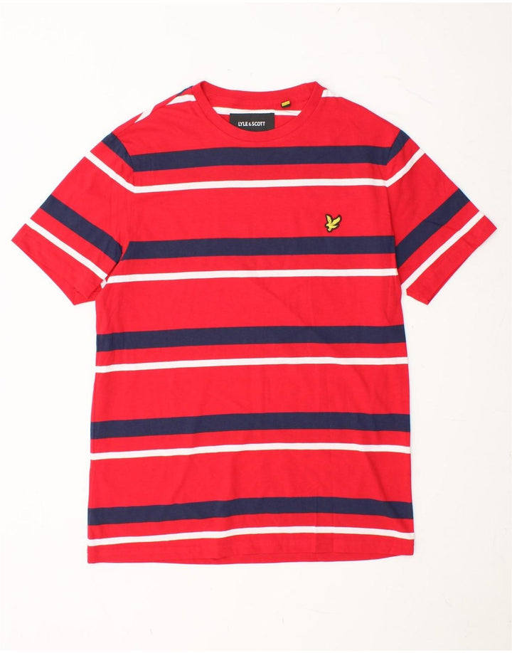 Ανδρικό T-Shirt LYLE & SCOTT Top Βαμβακερό μεσαίο κόκκινο ριγέ