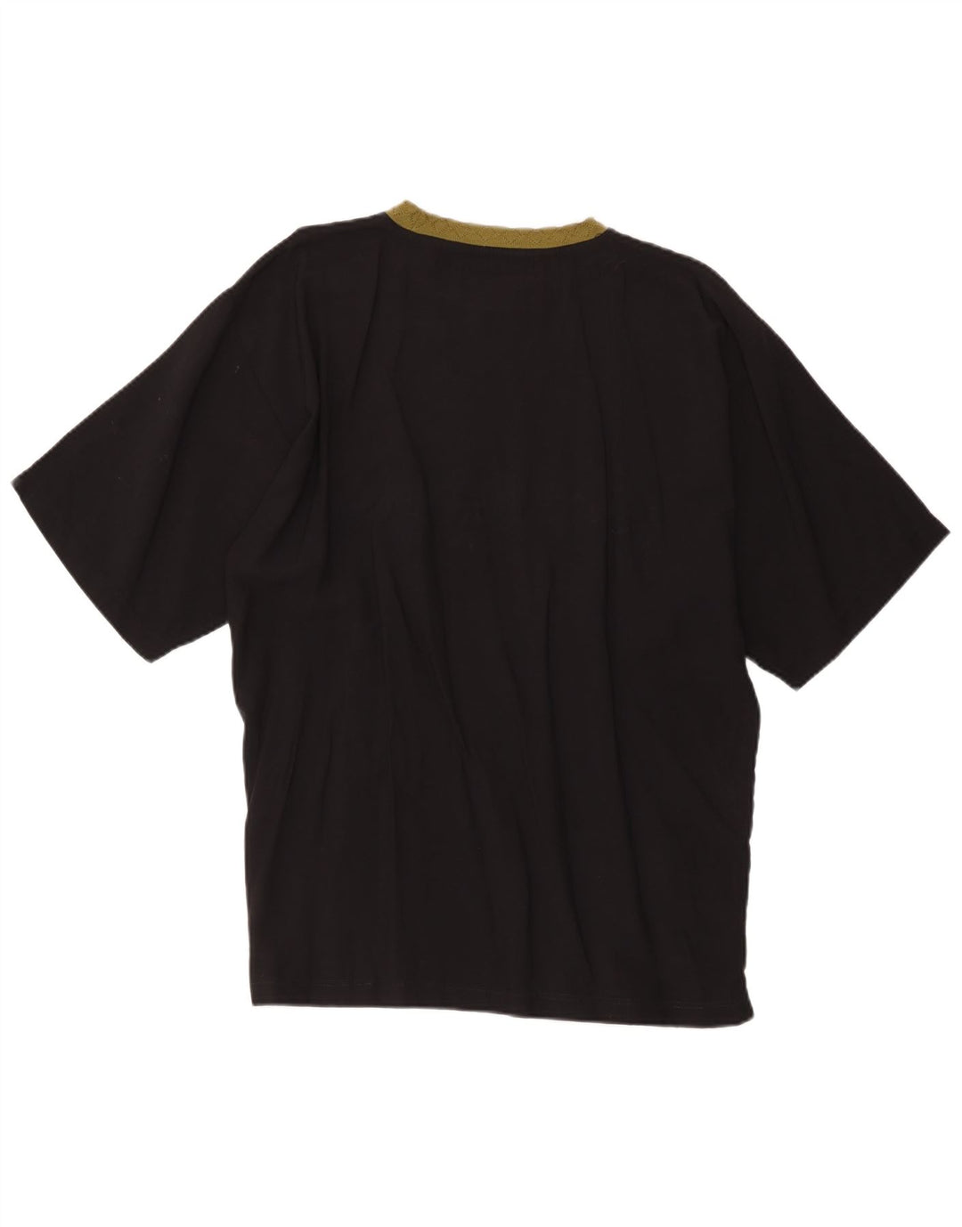 Vintage Ανδρικό γραφικό T-Shirt Top Large Black Viscose