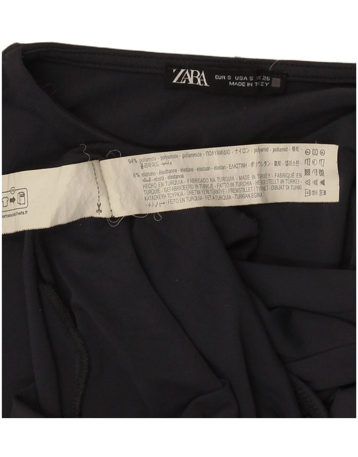 Zara Γυναικείο μακρυμάνικο κορμάκι UK 8 Small Navy Blue Polyamide