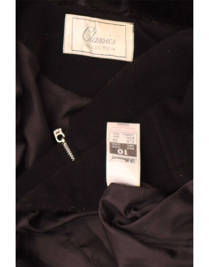 Γυναικείο πανωφόρι St. Bernard UK 10 Small Black Wool