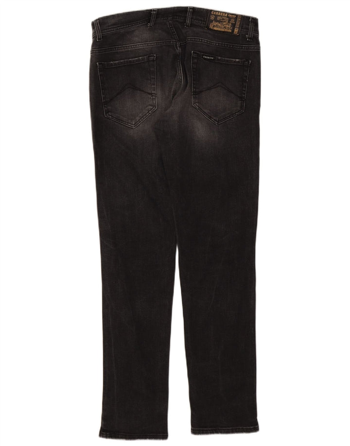Carrera Mens 717 Distressed Slim Jeans W34 L32 Μαύρο βαμβακερό