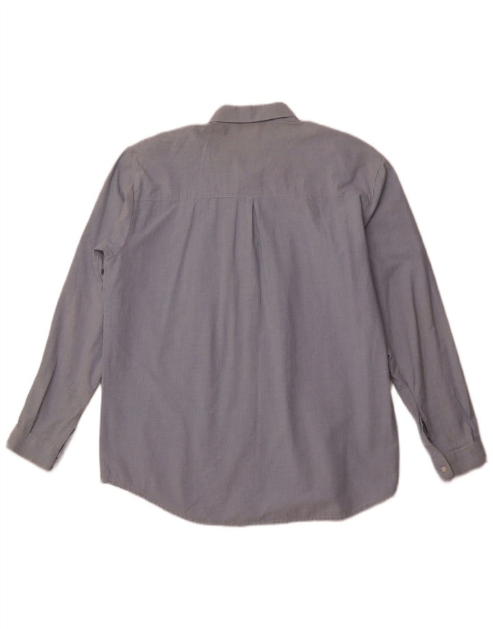 VINTAGE Γυναικείο πουκάμισο UK 18 XL Μπλε φλοράλ βαμβακερό ρετρό