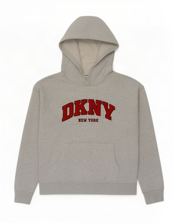 Dkny Γυναικείο Graphic Hoodie Jumper UK 14 Medium Grey Cotton