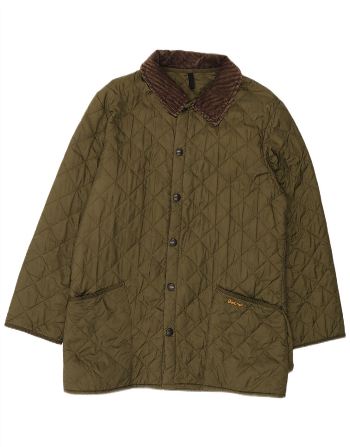 Ανδρικό καπιτονέ μπουφάν BARBOUR UK 40 Large Khaki Polyamide