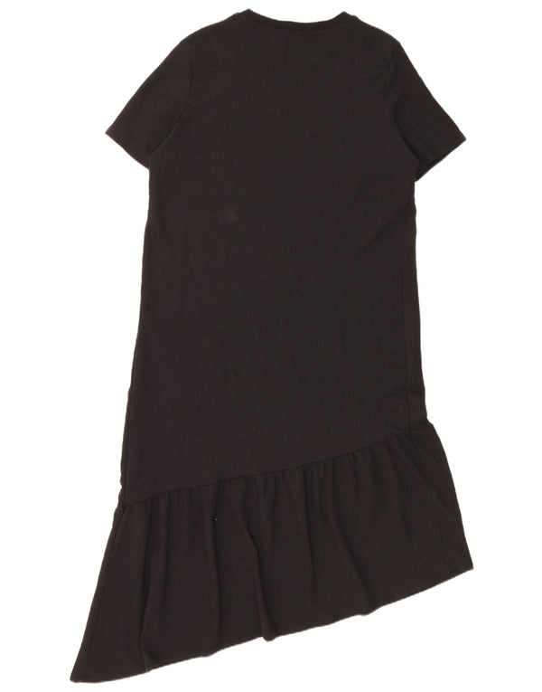 Zara Γυναικείο Trafaluc Ασύμμετρο Φόρεμα UK 14 Large Μαύρο