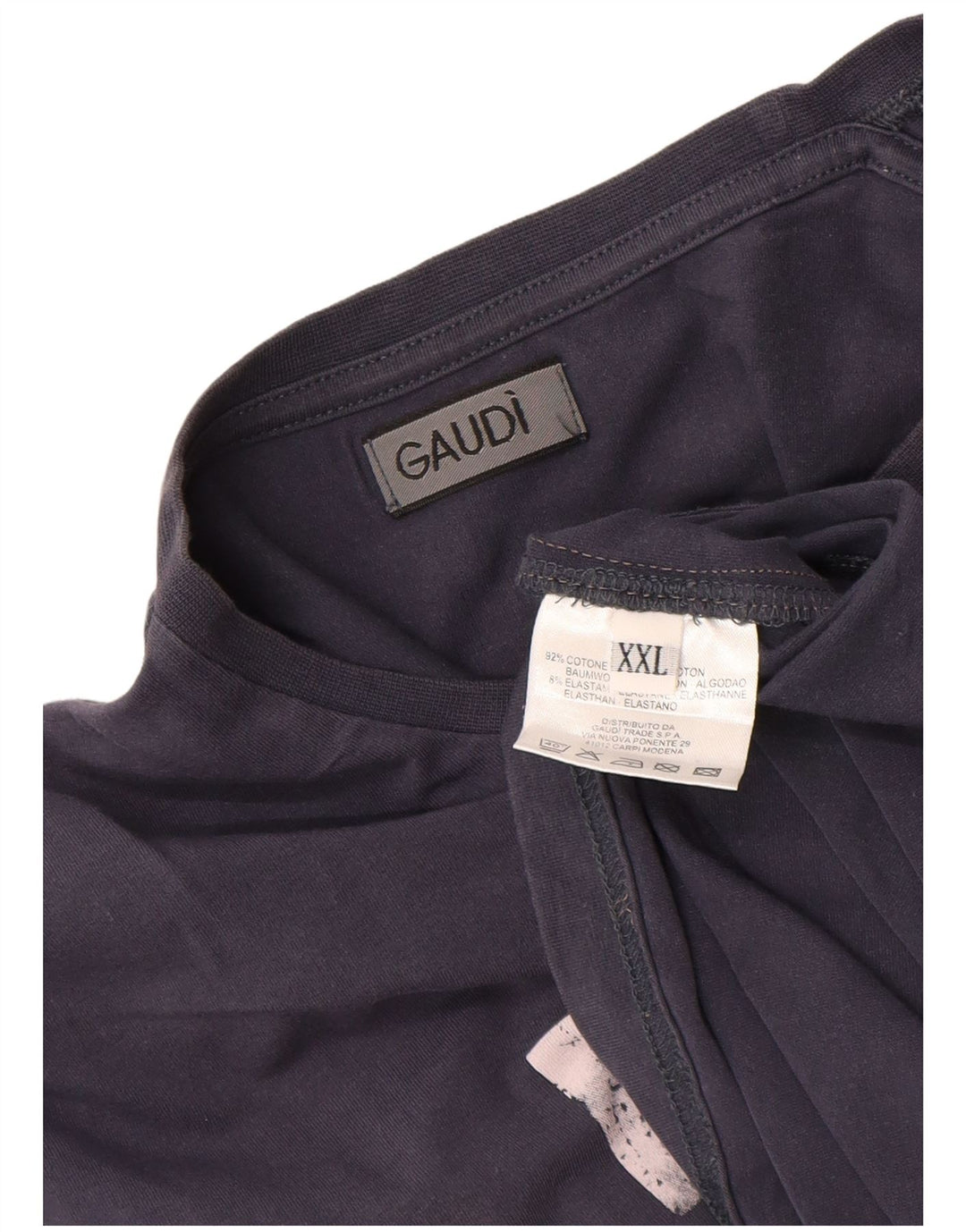 Ανδρικό γραφικό μπλουζάκι Gaudi μακρυμάνικο 2XL Navy Blue βαμβακερό