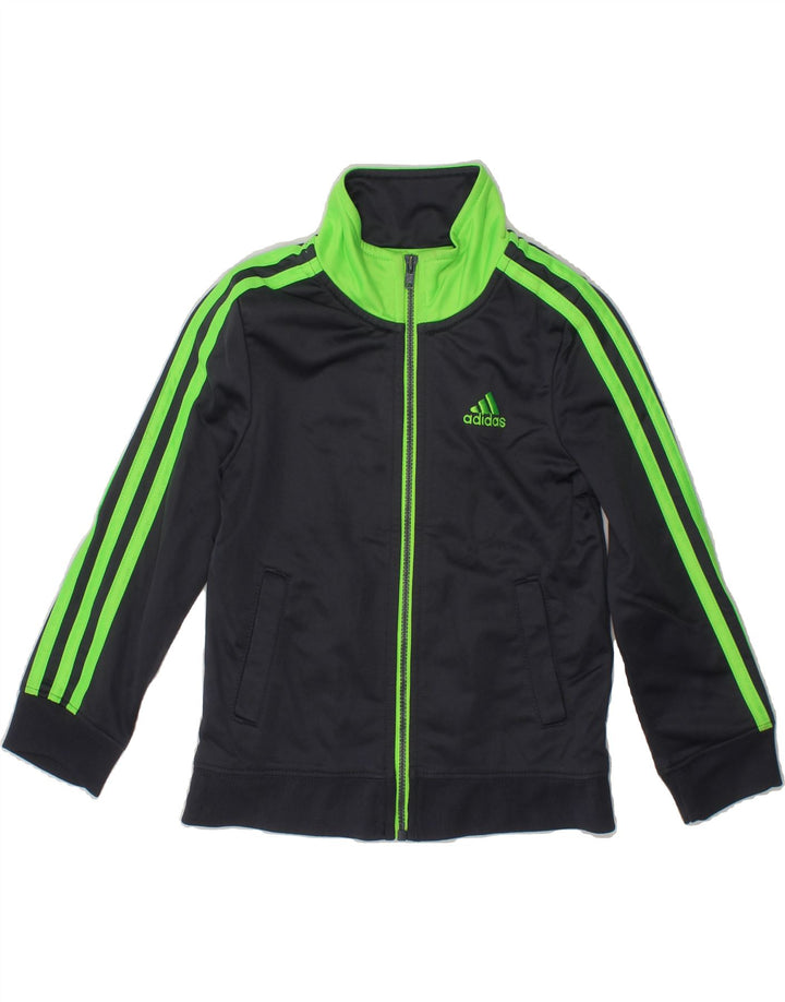 ADIDAS Girls Tracksuit Top Jacket 2-3 Years Black Polyester Vintage Adidas and Second-Hand Adidas from Messina Hembry 
