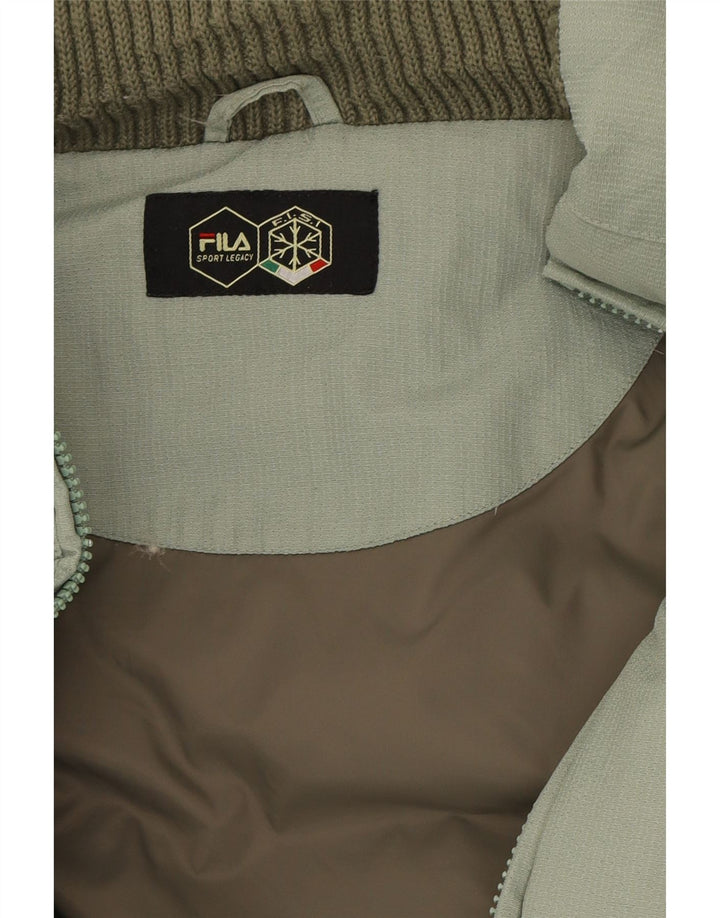 FILA Mens Padded Jacket UK 44 2XL Green Polyester Vintage Fila and Second-Hand Fila from Messina Hembry 