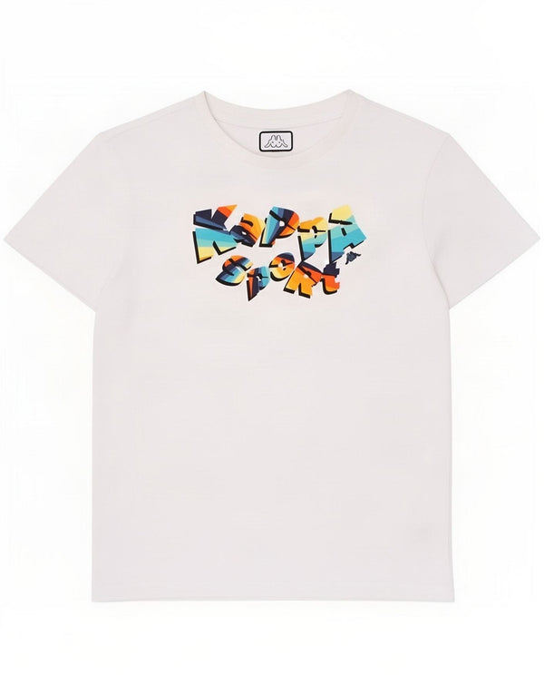 Kappa Boys Graphic T-Shirt Top 11-12 Years Λευκό