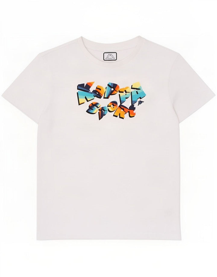 Kappa Boys Graphic T-Shirt Top 11-12 Years Λευκό
