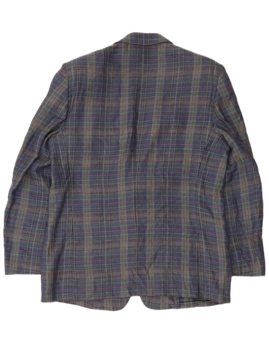Principles Ανδρικό σακάκι μπλέιζερ με 2 κουμπιά UK 40 Large Navy Blue Check Λευκά είδη