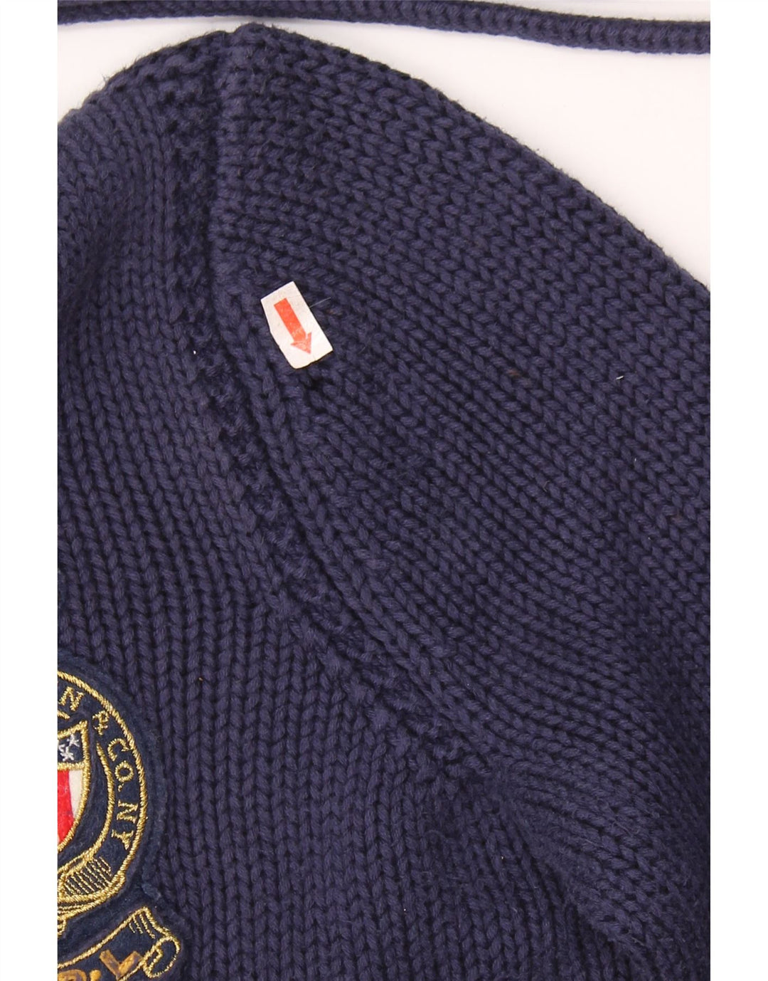 RALPH LAUREN Γυναικείο πουλόβερ ζακέτα UK 14 Medium Navy Blue Cotton