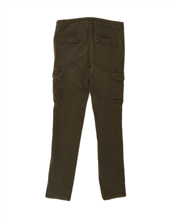LYLE & SCOTT Mens Slim Cargo Trousers W34 L33 Khaki Cotton