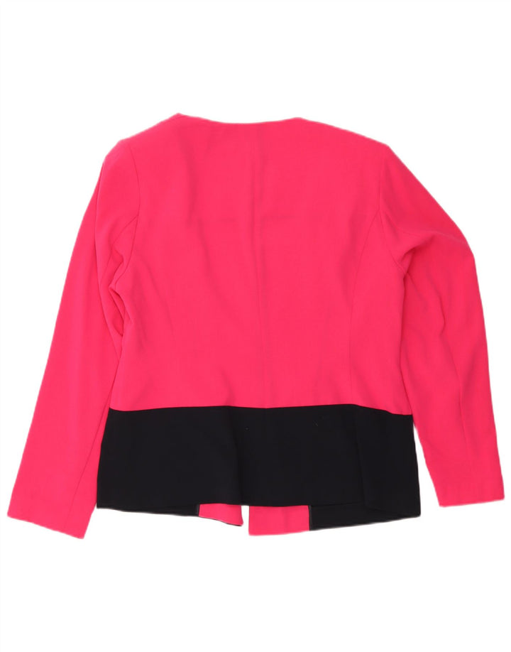Marks & Spencer Γυναικείο Open Blazer Jacket UK 16 Large Pink Colourblock