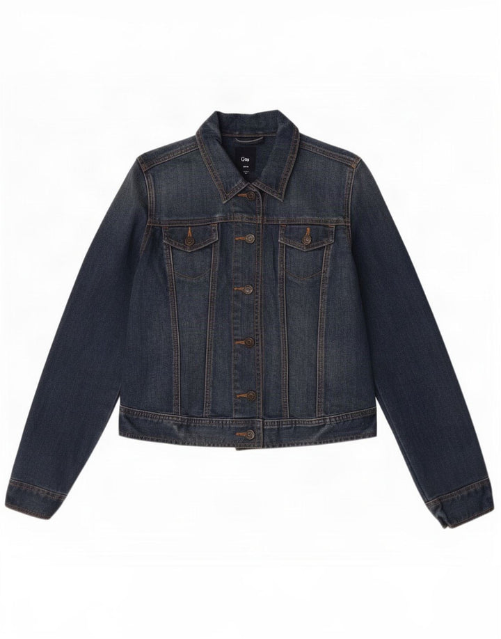 Gap Γυναικείο Crop Τζιν Μπουφάν UK 14 Medium Blue Cotton