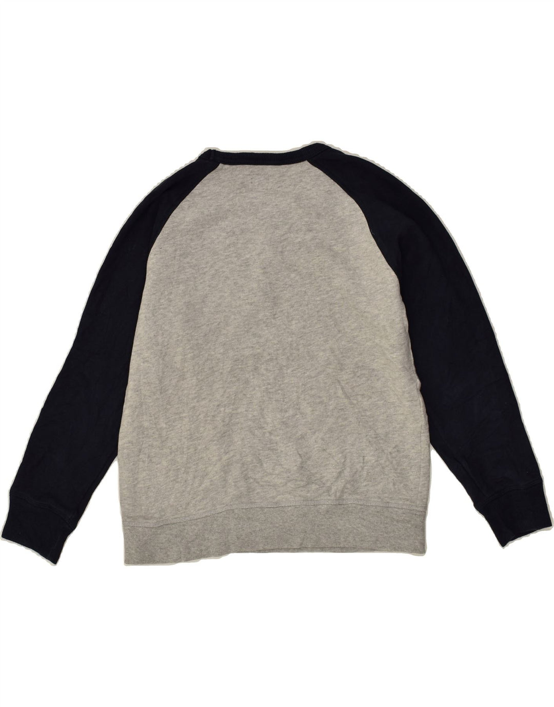 GAP Girls Sweatshirt Jumper 7-8 Years Medium Grey Colourblock Cotton | Vintage Gap | Thrift | Second-Hand Gap | Used Clothing | Messina Hembry 