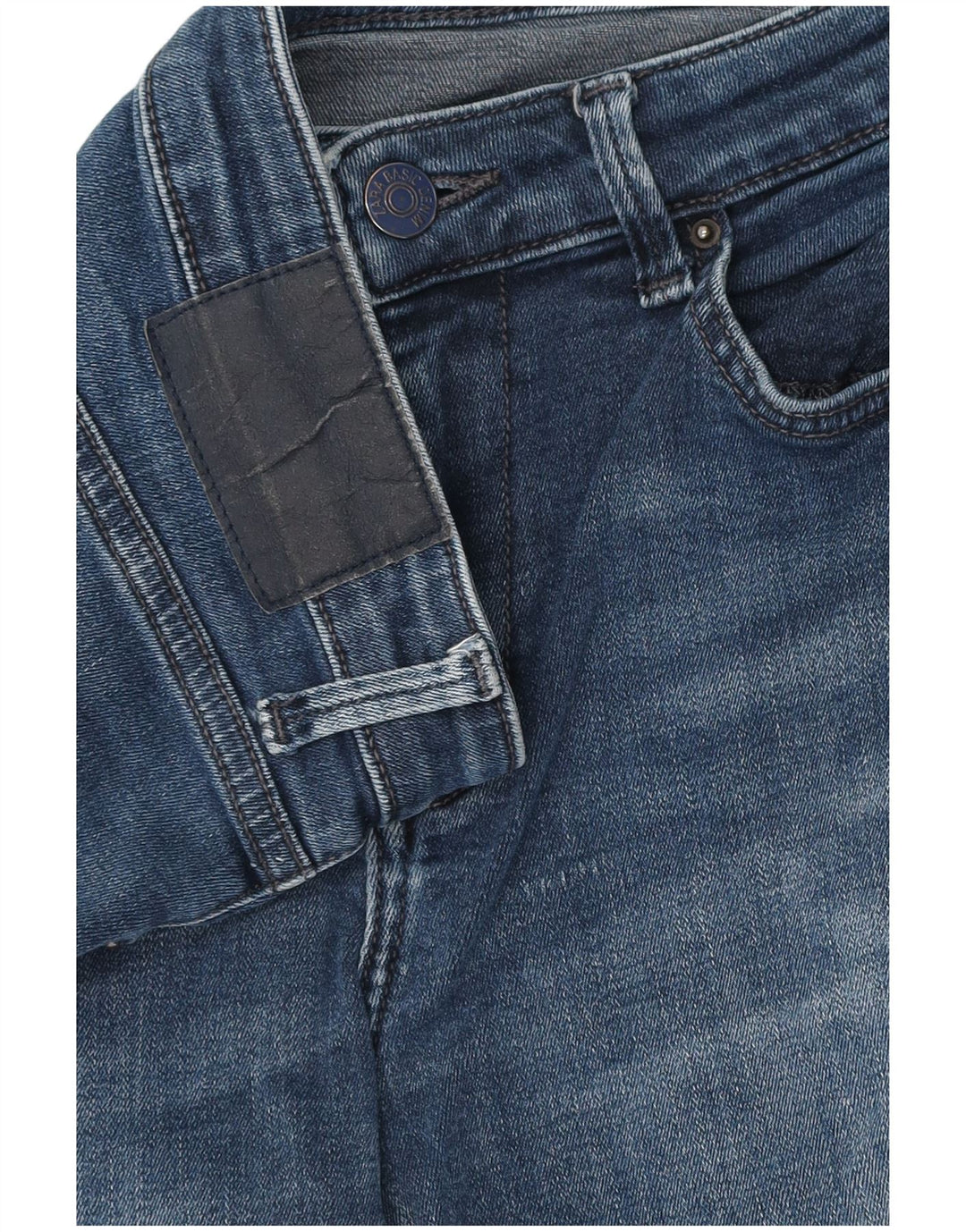Zara Γυναικείο Slim Cropped Jeans W28 L24 Navy Blue